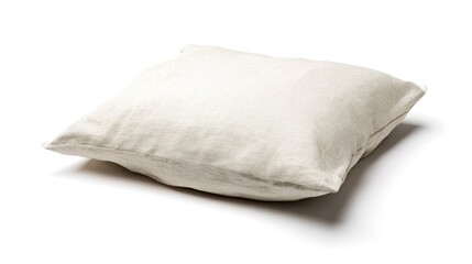 Obraz premium Premium Textured Throw Pillow, Square Shape, White and Gold Fabric