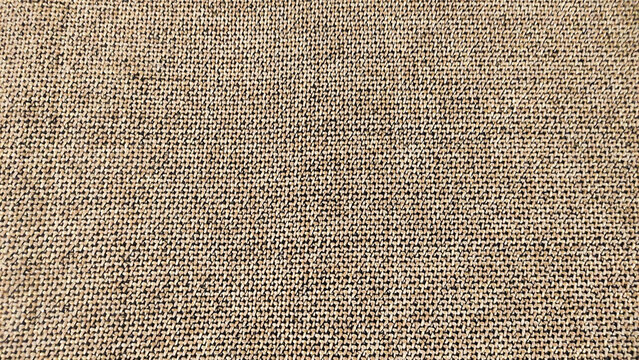 Fabric hand woven linen texture in brown color net background