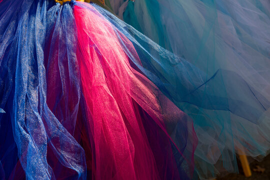 Canada, BC, Okanagan Valley.  Light polyester fabric blowing in the wind.