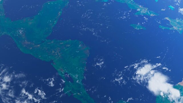 Cuba and Latin America From Space. Planet Earth From Space. Globe