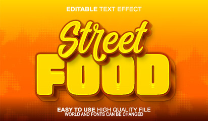  Street Food Tasty Delicious Snack Vector Fully Editable Smart Object Text Effect © Zeta