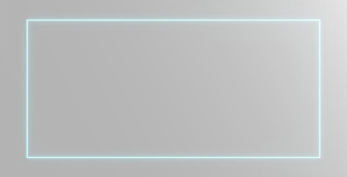 Blue Neon Frame &ndash; Bold Rectangular Border Design overlay png