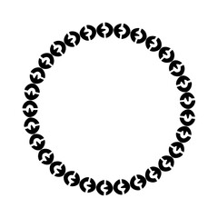 Obraz premium abstract art round frame