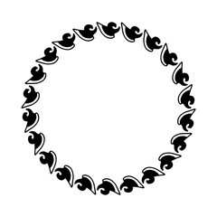 Obraz premium abstract art round frame