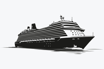Obraz premium Cruise ship sketch illustration vector