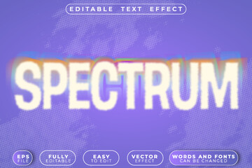 Spectrum Color Rainbow Gradient Hue Vector Fully Editable Smart Object Text Effect