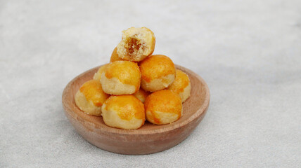 Nastar Cookies with pineapple jam inside. Familiar during the month of Ramadan and Eid Al Fitr	