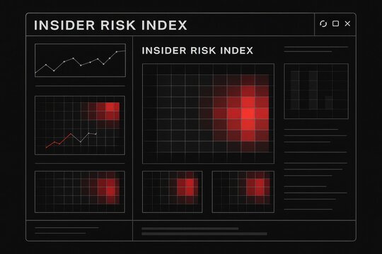 Analyzing insider risk index data corporate environment digital dashboard risk management data visualization