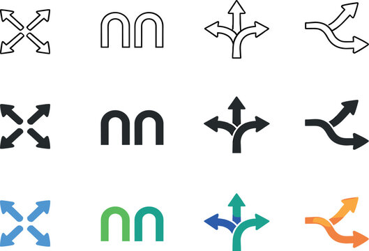 Systemic Icon Grid. Icon object one for unrestricted motion, icon object two for open pathways, icon object three for flexible