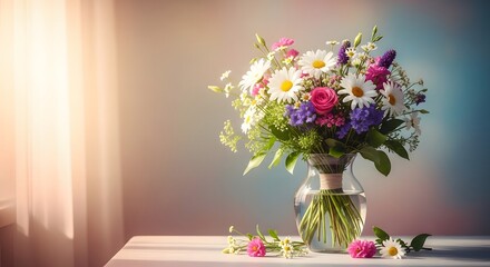 Fototapeta premium International mother's day flowers bouquet gift ideas