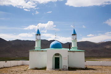 Small mosque in remote village in Oigor valley, Mongolia. Bayan olgii province
