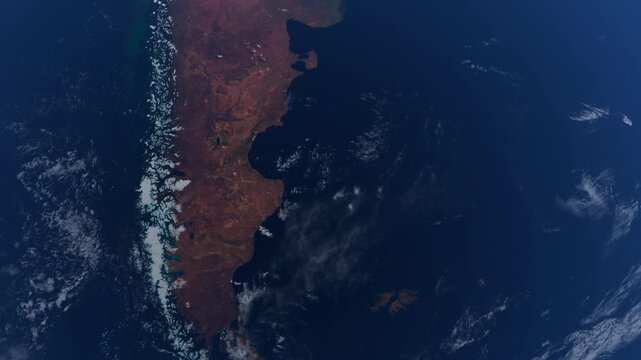 Argentina and Chile. South America From Space. Planet Earth From Space. Globe