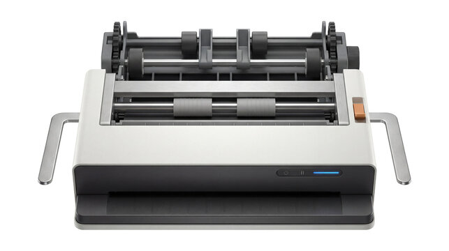 Dot matrix printer with continuous form feed and rear tractor assembly