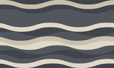 Fototapeta premium Abstract wavy seamless pattern in calming neutrals. Perfect for backgrounds, website design, textile prints, and more. Modern, minimalist style evokes fluidity and serenity.