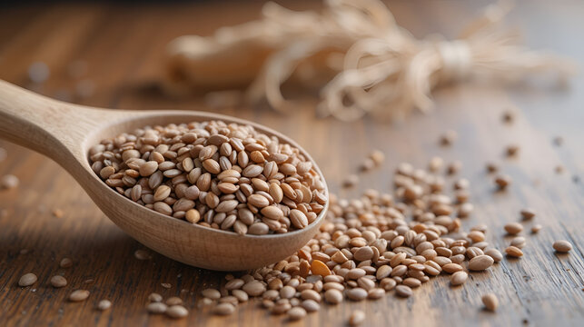 flax seeds in scoop