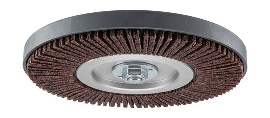Heavy-duty flap sander with a 7-inch abrasive wheel.
