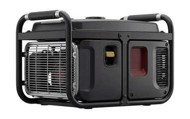 Foldable gasoline generator with collapsible handles.