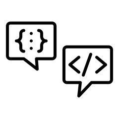 chat  coding language icon
