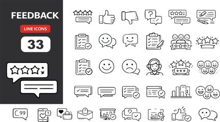 Feedback Icon with Speech Bubble: Representing Communication, Opinions, and Customer Service