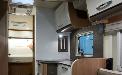 Interior of a camper van
