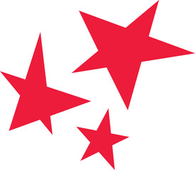 Obraz premium set of red star icons