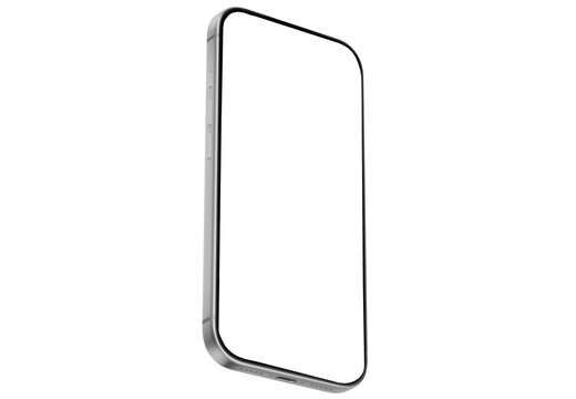 phone isolated on white screen for make mockup premium png with high resolution	