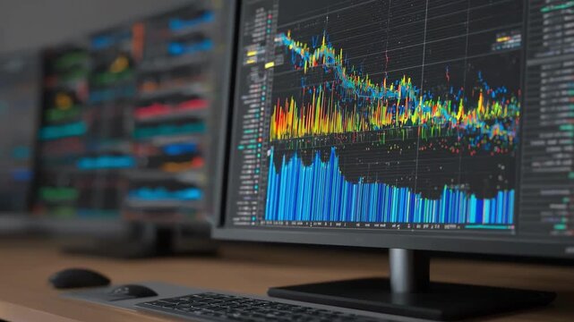 Focused view of a decision engine analyzing claim data on a computer screen showcasing advanced AI algorithms enhancing negotiation accuracy.