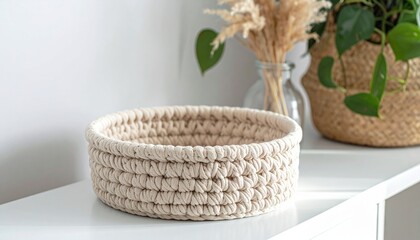 H&auml;kelkorb als Wohnaccessoire