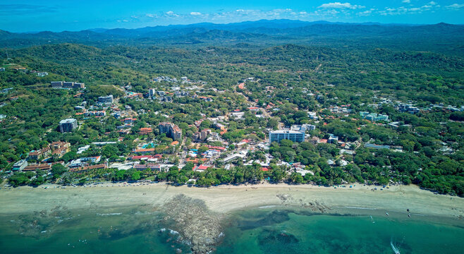 aerial view from the sea of Tamarindo Costa Rica