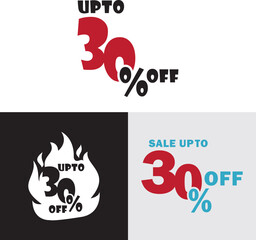 30% OFF Sale Discount Banner. Discount offer price tag.