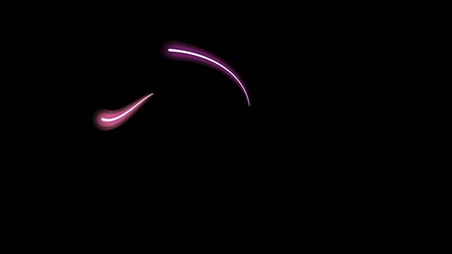 Pink Neon Light Trails Abstract Background Dark Minimalism