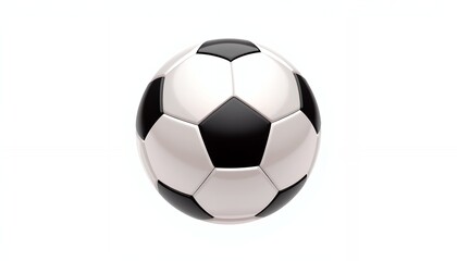 Fototapeta premium A soccer ball is displayed on a plain white background for commercial use