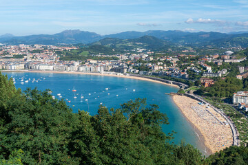 Fototapeta premium Scenic view of Donostia San Sebastián, Spain