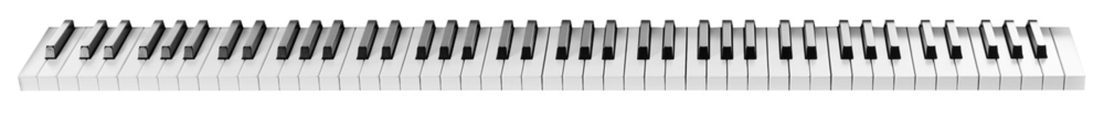 Naklejka premium Piano keyboard on white background. Musical instrument