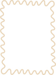 Fototapeta premium Border Wavy Frame Outline