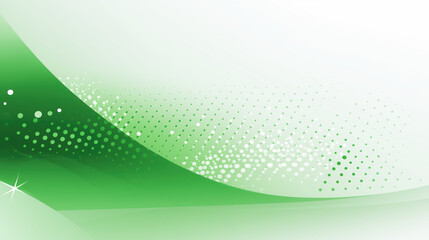 Obraz premium Abstract green banner with smooth curves and dotted patterns creates fresh and modern look, perfect for various design projects