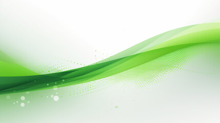Abstract green banner with smooth flowing lines and gradients, creating fresh and vibrant atmosphere