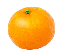 Fresh singe mandarin, tangerine or clementine without shadow.