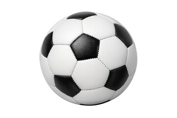 Obraz premium Soccer ball, classic black and white design, showing sports equipment with a global appeal, isolated on transparent background
