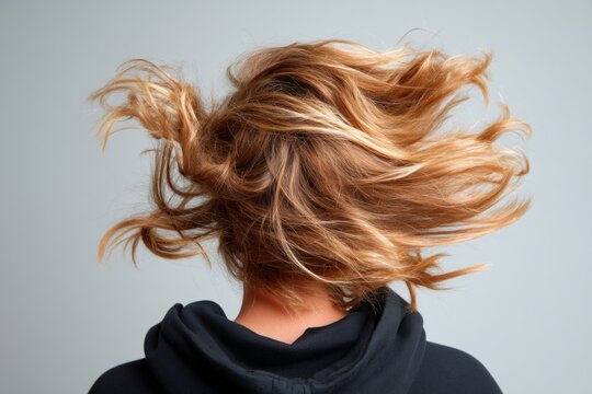 Strong Wind Blowing Hair Back from a Person's Head in a Dramatic View
