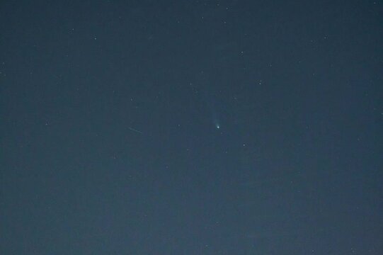 Comet Lemmon traveling through space among the stars