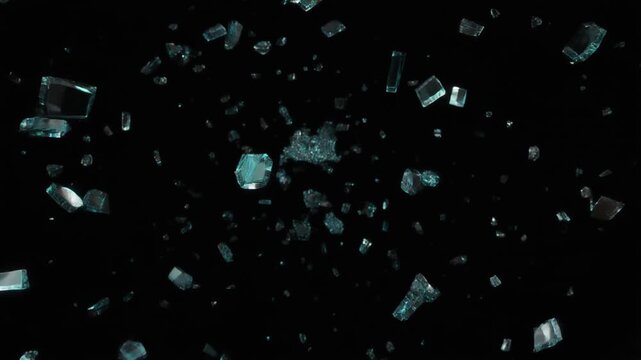 画面が割れて暗闇へ落下する演出動画