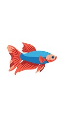 Fototapeta premium Colorful Fish Illustration on White Background 3.