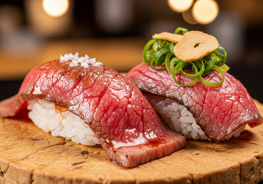 飛騨牛の炙り寿司