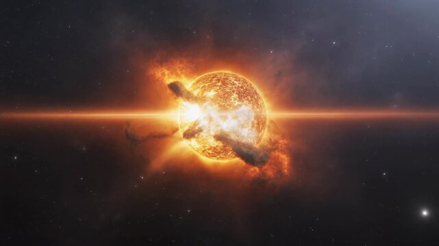 Solar Coronal Mass Ejection Bursting into Space