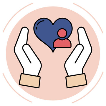 Caring Icon, Compassionate Support, Kindness in Action, Empathy and Understanding, Nurturing Hearts