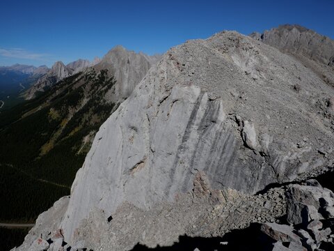 Cliff below the summit of Mount Roberta