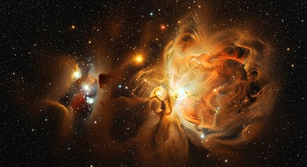 Cosmic cloud formation space illustration