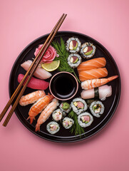 sushi combo on a plate