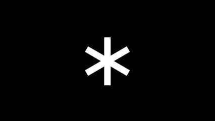 Obraz premium Simple White Eight Pointed Star Symbol